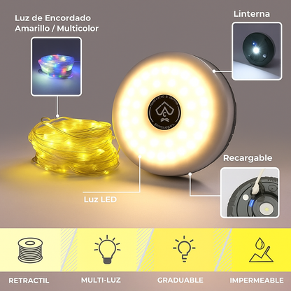 LumiMate™ - Luz y Energía Portátil 4-en-1 para camping