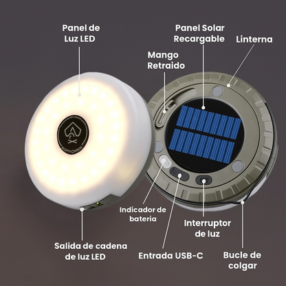LumiMate™ - Luz y Energía Portátil 4-en-1 para camping